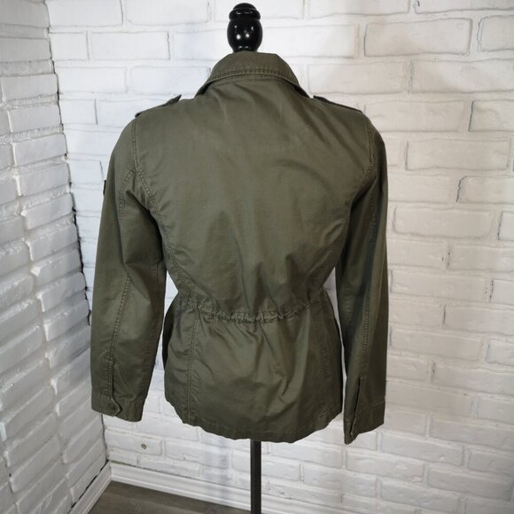 Tommy Hilfiger Ladies Size XS Army Green Zipper & Snap Closure Casual Jacket - Picture 2 of 15